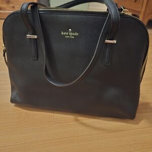 Kate Spade Black Leather Tote Bag